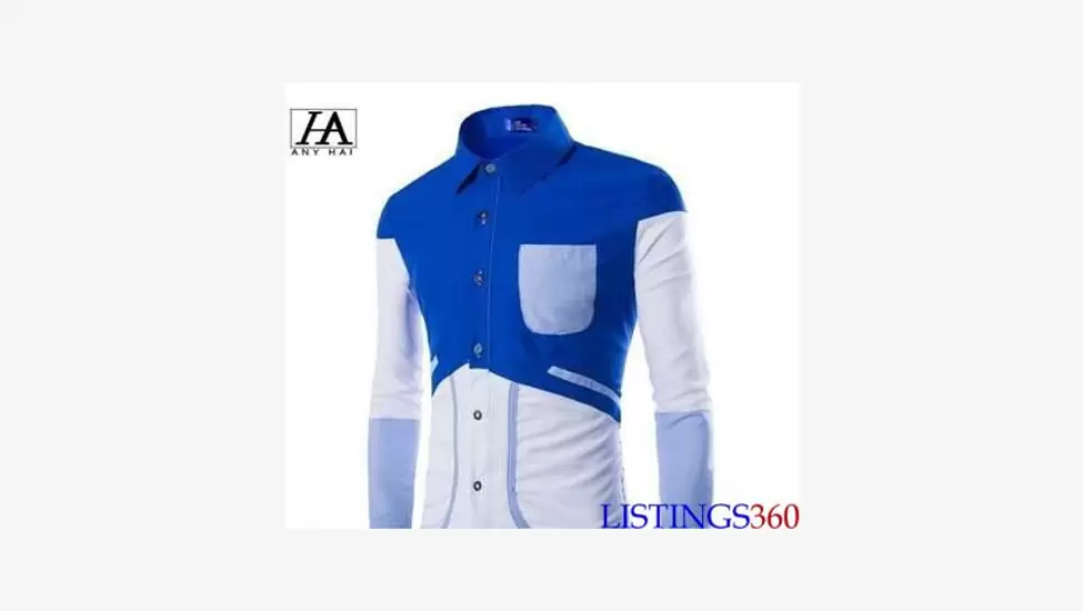 23,889 MK 2016 Brand Camisa Social Masculina Autumn Patchwork