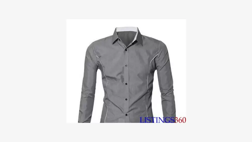 10,022 MK 2016 New Men’S Slim Fit White Black&Grey Shirts